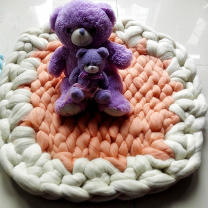 Großhandel Benutzerdefinierte Größe 100% <span class=keywords><strong>Merino</strong></span> Wolle Neue Design Handmade Pet Bett Mit Super Weich Und Warm - Product Image 1