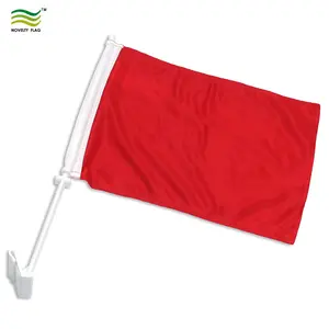 Bendera Jendela Mobil Warna Solid Merah Hitam Kuning Oranye Putih Ungu 12x18 Dua Sisi - Product Image 1