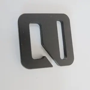 Custom made dark black fastening aluminum G hook buckle for outdoor sports bag