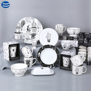 30pcs European Style Porcelain <strong>Dinnerware</strong> <strong>Set</strong> <strong>6</strong> Porcelain Tableware Plant Minimalist Hotel/Home <strong>Dinnerware</strong> <strong>Sets</strong> Food Contact - Product Image 6