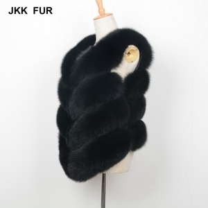 <strong>Women's</strong> 4 Rows Fur Vest Real Soft Thick Fox Fur Waistcoat Lady Winter Genuine Fashion <strong>Gilet</strong> Wholesale / Retail S1677 - Product Image 6