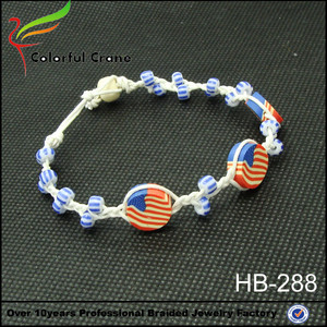 Joyería más nueva del diseño Fimo bandera pulsera de cuentas - Product Image 1
