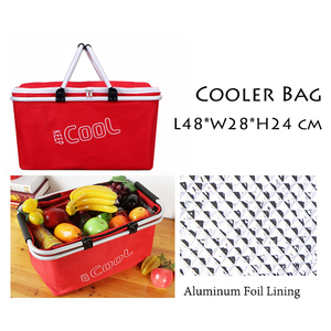 Sac isotherme pliable en aluminium, panier de pique-nique, glacière à vin portable - Product Image 4