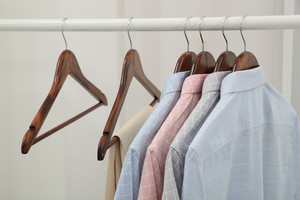 <span class=keywords><strong>Vintage</strong></span> style brown di vestiti di legno gancio per il negozio - Product Image 6