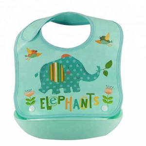 Detachable EVA <strong>Plastic</strong> Waterproof Infant Kids Feeding Baby Silicone <strong>Bib</strong> - Product Image 2