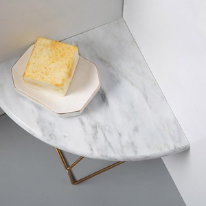 Estante Esquinero Blanco para Ducha, Estantes Esquineros de Piedra Natural en Forma de Abanico para Baño, Colección de Estantes Esquineros de Mármol - Product Image 3