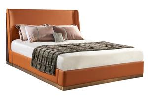 <span class=keywords><strong>Letto</strong></span> King Size Post-Moderno in Vera Pelle e Acciaio Inossidabile <span class=keywords><strong>con</strong></span> Grande Testiera di Lusso, Design Italiano di <span class=keywords><strong>Alta</strong></span> Qualità per Camera da <span class=keywords><strong>Letto</strong></span> - Product Image 3