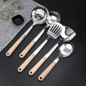 <span class=keywords><strong>Juego</strong></span> <span class=keywords><strong>de</strong></span> Utensilios <span class=keywords><strong>de</strong></span> Cocina con Mango <span class=keywords><strong>de</strong></span> Madera, Cucharón <span class=keywords><strong>de</strong></span> <span class=keywords><strong>Acero</strong></span> <span class=keywords><strong>Inoxidable</strong></span> - Product Image 6