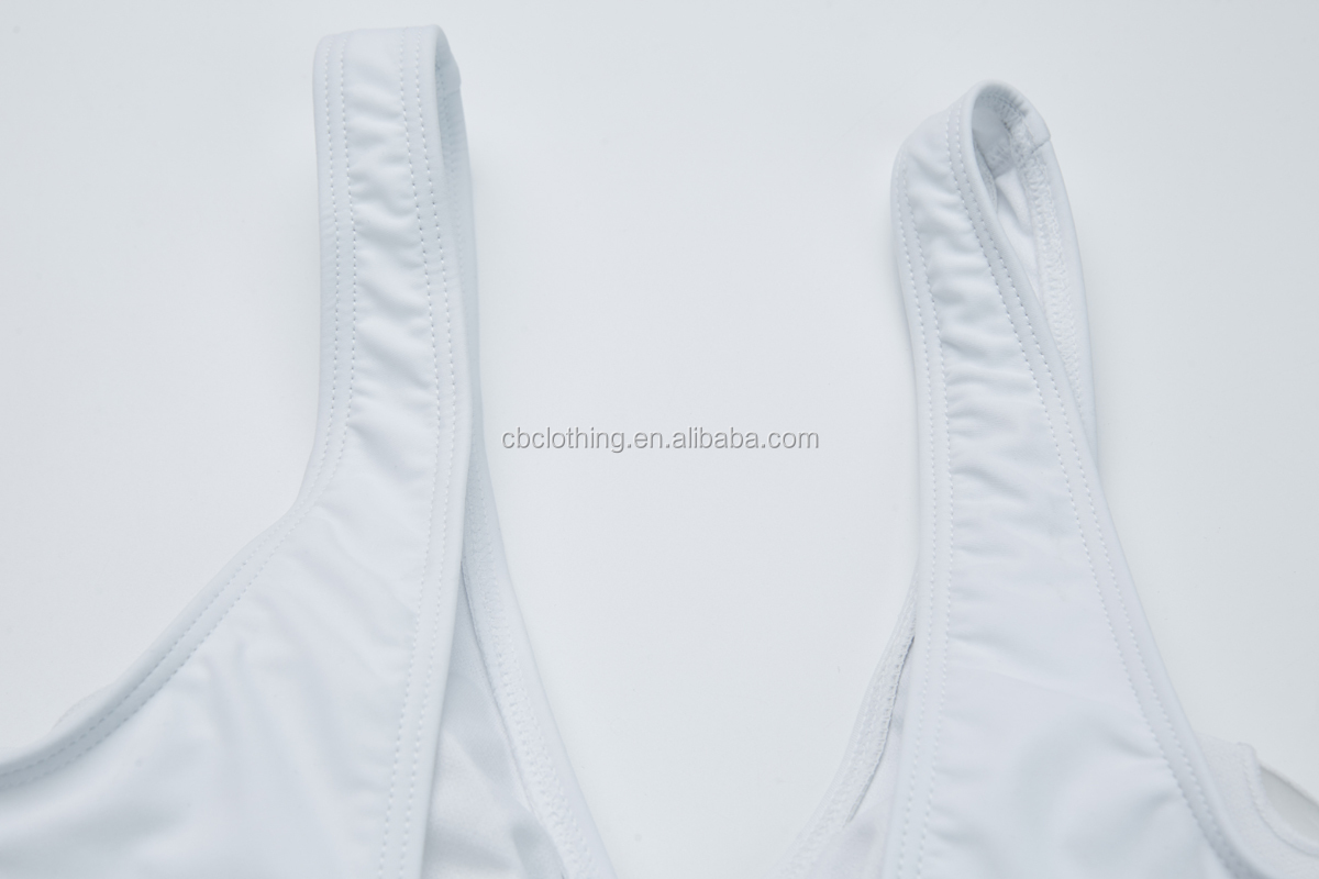 Wholesale 2022 solid white fashion swimsuit beach wear