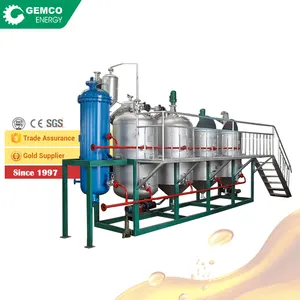 1 ton per day mini small vegetable cooking coconut soya peanut sunflower palm mustard crude oil refinery machine