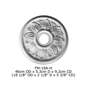 Ornements en polyuréthane haute densité, magnifiques décorations en PU pour plafond, lampe de plafond en bois, médaillon de plafond / rosette de plafond - Product Image 3