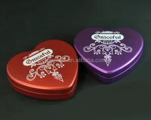 Hart Blikken Doos, Snoep Blikje, Chocolade Tin Container Geschenkdoos Verpakking Custom Dozen Met Logo