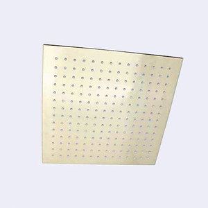 Juego de ducha de latón cepillado dorado con cabezal de ducha tipo lluvia de cerámica de 12 pulgadas y barra deslizante ajustable con grifo - Product Image 4