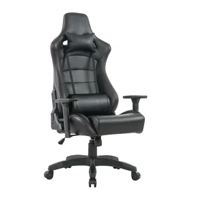 Chaise de massage de style industriel, chaise de direction confortable pour les joueurs, avec matériaux en maille métallique, PU et nylon - Product Image 1