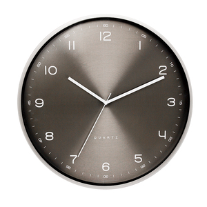 16 pollici di grandi dimensioni telaio <span class=keywords><strong>grigio</strong></span> pistola bianco numeri Arabi quadrante in alluminio <span class=keywords><strong>orologio</strong></span> <span class=keywords><strong>da</strong></span> <span class=keywords><strong>parete</strong></span> in metallo - Product Image 1