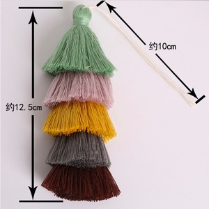 Venta al por mayor 12,5 cm Multicolor 5 capas borla con lazo decorativo borla para joyería - Product Image 2