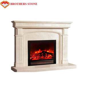 Idée de contour de cheminée en marbre blanc, contour de cheminée en <span class=keywords><strong>carreaux</strong></span> de marbre, installation facile, style personnalisé - Product Image 1