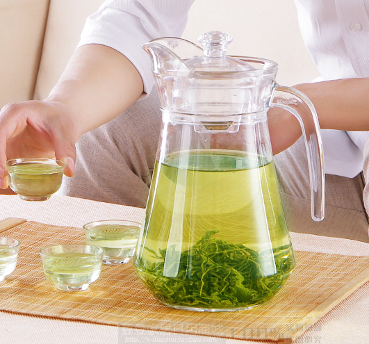 1.6L Glass Pitcher with plastic lid,Drinking Beverage Jug  water pitcher glass with ETCH logo