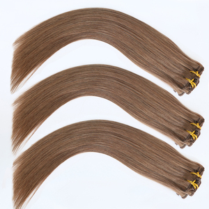 Brasileño recto humano fusión 10 colores pueden personalizar clip en extensiones del pelo humano - Product Image 1