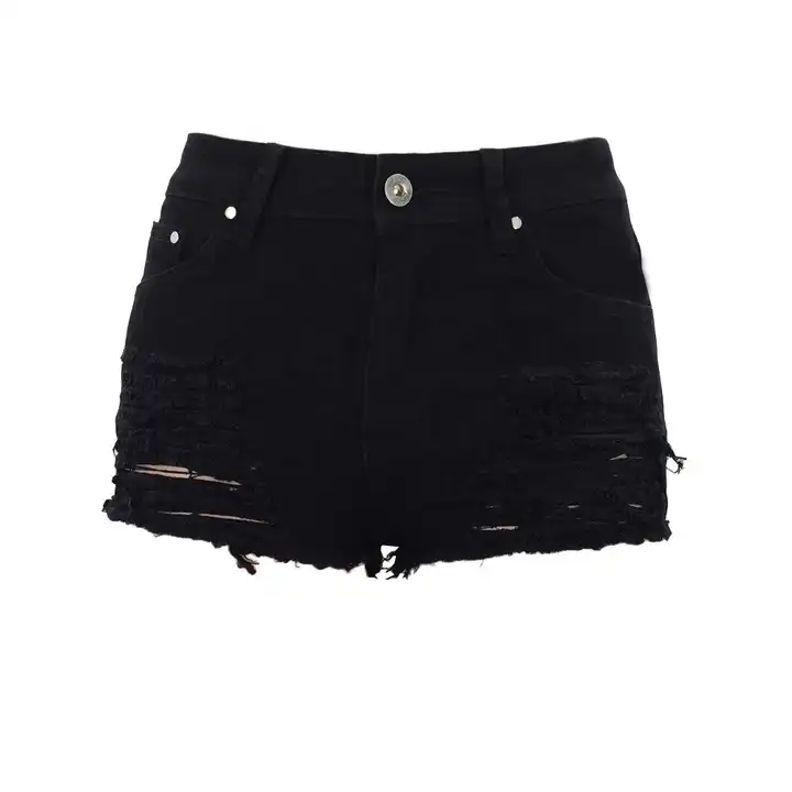 Mini short femme jean's sexy couleur Noir