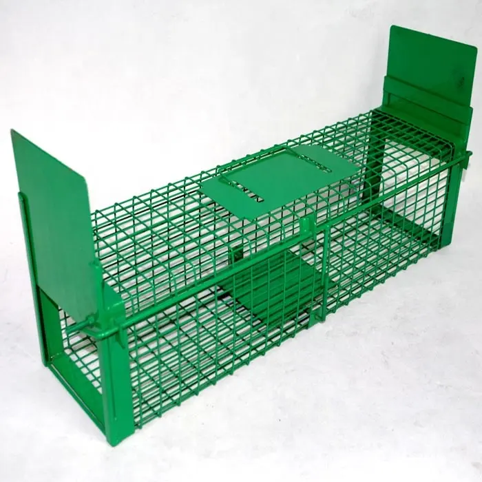 Live Double Door Wire Rat Trap Cage For Sale For Catching Rats Mouse Cat Birds Foxes Wolf Tiger