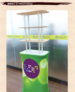 Promo Pameran Penjualan Panas, Rak Pamer Lipat Portabel Ringan Ramah Lingkungan untuk Meja Konter Pameran dari Kain - Product Image 3