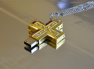 New tùy chỉnh công suất Jesus thẻ chéo kim loại bền USB Flash Drive với USB 2.0 & 3.0 giao diện - Product Image 6