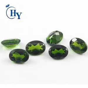 Loose gemstone natural oval cut green chrome diopside