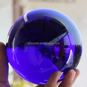 Wholesale Home Decoration 60 80 100mm Glass Solid Ball Blue Crystal Glass Ball Globe