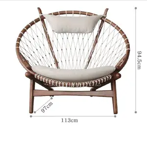 Fauteuil de balcon d'extérieur tissé en corde, confortable et simple, de très bonne qualité