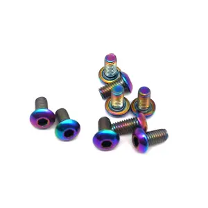 Colored Cool Bolt Rainbow Titanium Hex Socket Pan Head Screws ISO7380