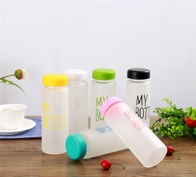 430ml Top Seller Borosilicate Glass Sport My Bottle Water Bottle With Plastic Lid