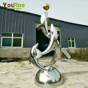 Outdoor GardenLarge Metal Flying Stainless Steel Bird Sculpture