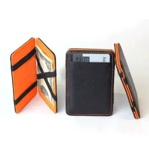 Slim leather magic wallet credit & ID case holder supplier leather wallet card holder