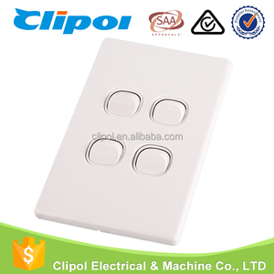 Luz led interruptor de pared 250 V 10A Slimline eléctrica pared delgada 4 Gang interruptor de iluminación para demótica - Product Image 3