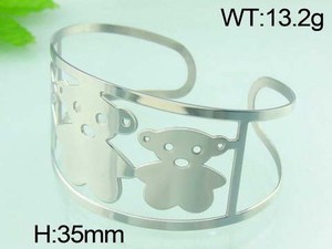 china kalen joyería al por mayor oso brazalete de metal pulseras - Product Image 1