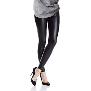 Leggings taille haute extensibles brillants et sexy en similicuir pour femmes, collants pour la vente en gros - Product Image 3