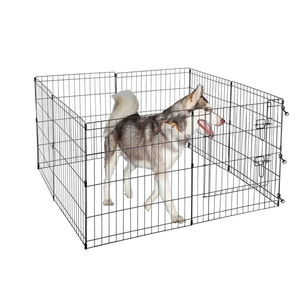 8 pannelli 24 30 36 42 48 pollici Pet box pieghevole metallo tubo quadrato cani penna per esercizi all'aperto cane box canile recinzione rete metallica - Product Image 4