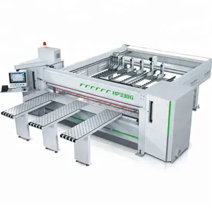 HP330GK Logiciel optimisé Dimensionnement intelligent Contrôle par ordinateur Alimentation frontale Scie à faisceau de coupe de panneau CNC automatique