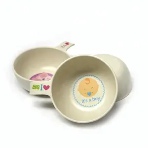 High quality custom child bowl, printed bowls bamboo fibre