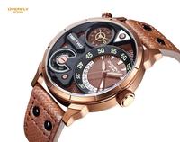 Reloj de Pulsera de Cuero para Hombre EYKI E3065L, Deportivo, Casual, de Cuarzo, de Lujo, Resistente al Agua