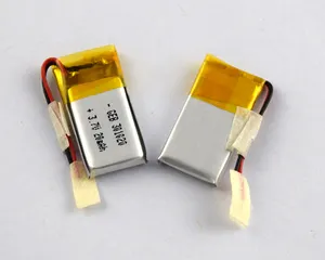 Pequeno GEB301020 3.7 v 20 mah li-ion bateria recarregável