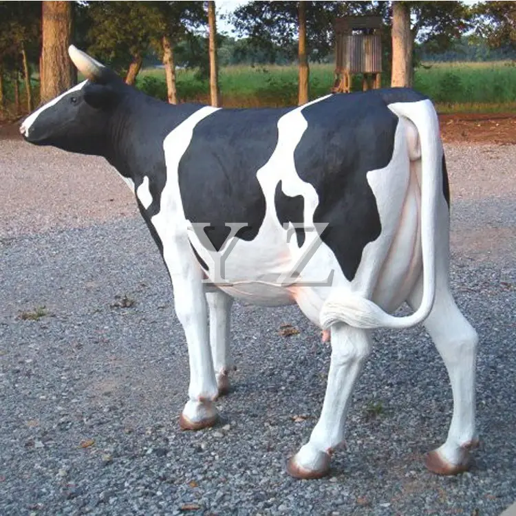 الحياة حجم الفيبرجلاس حديقة البقر تمثال نماذج
