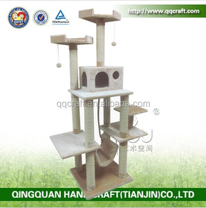 QQPET Luxury <strong>Cat</strong> Tree <strong>Castle</strong> <strong>Cheap</strong> Sisal <strong>Cat</strong> Post Furniture <strong>Cat</strong> Scratching Tree - Product Image 1