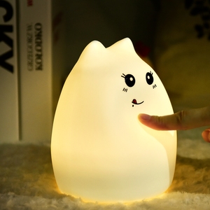 Silicone gatti a forma di animale <span class=keywords><strong>lampada</strong></span> da tavolo piccola luce <span class=keywords><strong>notturna</strong></span> a LED per la camera dei <span class=keywords><strong>bambini</strong></span> decorazione per la casa Lampara De Mesa - Product Image 2