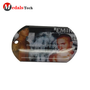 Giá rẻ hợp kim nhôm quân sự <span class=keywords><strong>epoxy</strong></span> dome <span class=keywords><strong>dog</strong></span> khóa với bóng chain - Product Image 3