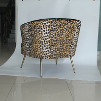 Canapé de salon en tissu imprimé léopard, personnalisé, avec 4 pieds
