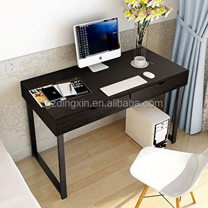 Escritorio para Computadora Dingxin, Moderno y Elegante, Mesa de Estudio para Oficina <span class=keywords><strong>en</strong></span> Casa de 47 Pulgadas, Estación de Trabajo con 2 Cajones, Negro - Product Image 3