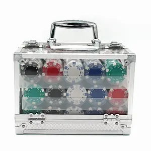 Gaming Casino Aluminum <strong>600</strong> <strong>Poker</strong> Chip <strong>Set</strong> With Acrylic case - Product Image 1