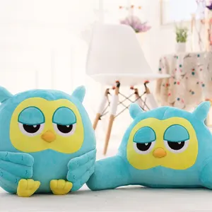 Green Plush Owl Fluffy Stuffed Cute Soft Toy With Big Eyes Hot Sale Pillow